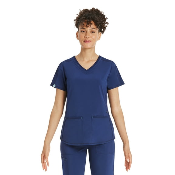 Scrubstar Women's Premium Performance Stretch Double V-Neck Scrub Top, Sizes XS-3XL