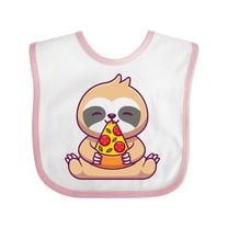 Inktastic Sloth Pizza Boys or Girls Baby Bib