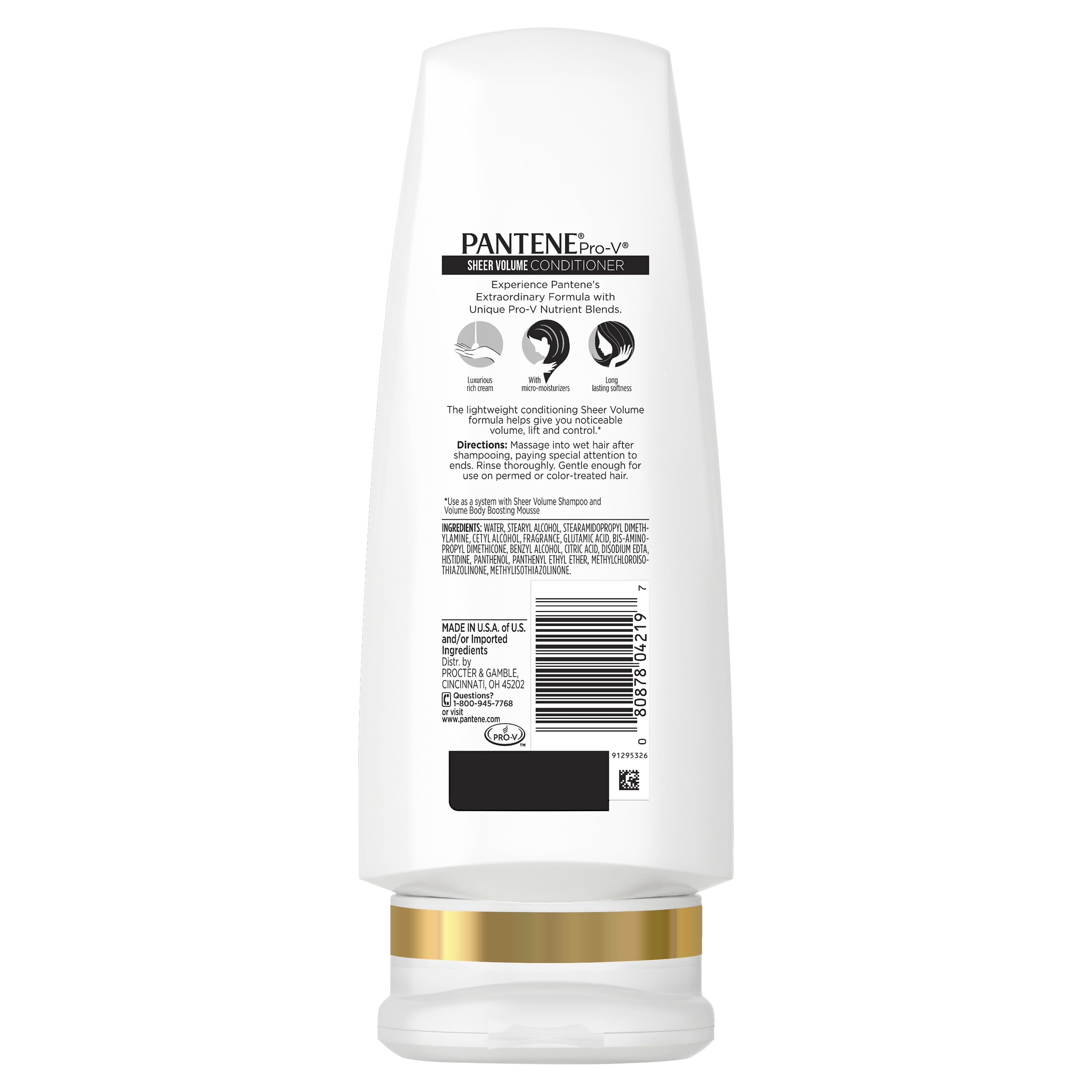 Pantene Shampoo and Conditioner Set, Sheer Volume, 12-12.6 oz