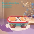 thumbnail image 4 of Colorful Ocean Projector Hand Drum with Lights and Sounds - Dual Beat Musical Instrument, Perfect Birthday Gift, Requires 3 AAA Batteries (Not Included) - Model 855-161C in Green, 4 of 6