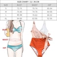 thumbnail image 3 of Traje de baño de una pieza para mujer Traje de baño cruzado con bloque de color y lazo lateral, 3 of 5