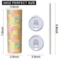 thumbnail image 3 of Pioneer Flower Floral Print Pattern 20oz Skinny Tumbler with Straw & Lid, Double Wall Vacuum Insulated Cup, Leak-Proof, Cup Holder Friendly, Hot 6H Cold 12H, 3 of 6