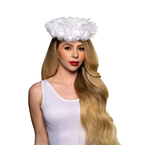 UNDERWRAPS Adult White Halo Headband - Halloween Accessories for Women, Angel Halo Headpiece, Halloween Party Headbands, Girls Cosplay Hair Band Accessory