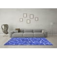 thumbnail image 3 of Ahgly Company Indoor Square Abstract Blue Modern Area Rugs, 4' Square, 3 of 4