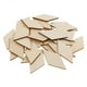 thumbnail image 1 of Paquete de 3-5 formas de rombos naturales sin terminar, letrero de madera, placa artesanal, 30 Uds., 60x30mm 3 piezas Sunnimix Hojas de madera, 1 of 8