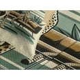 thumbnail image 4 of Ambesonne Cheetah Quilted Bedspread Set 3 Pcs, Wild Cats Chilling Retro, King Size, Camel and Pale Teal, 4 of 5