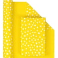 thumbnail image 2 of CozyNestFinds Reversible Wrapping Paper - Mini Roll - 17 Inch X 33 Feet - Yellow and Delicate Polka Dots Design for Birthday, Holiday, Wedding, Baby Shower, 2 of 15