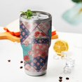 thumbnail image 4 of 30oz Pioneer Flower Floral Print Pattern Tumbler, Double Wall Vacuum Insulated Cup, BPA-Free Leak Proof Lid & Reusable Straws, Hot 12h, Cold 34h, 4 of 6