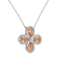 thumbnail image 2 of Collar para Mujer de Plata .925 con Zirconia Cúbica, LuckyLy Cadena y Dije Floral Brillante – Joyería Ideal como Regalos para Mamá y Regalos para Mujer Navidad y Cumpleaños, Modelo Aina beige, 2 of 6