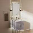 thumbnail image 2 of Geneva 24 in. W Dark Grey Bath Vanity and Carrara Marble Top, 2 of 11