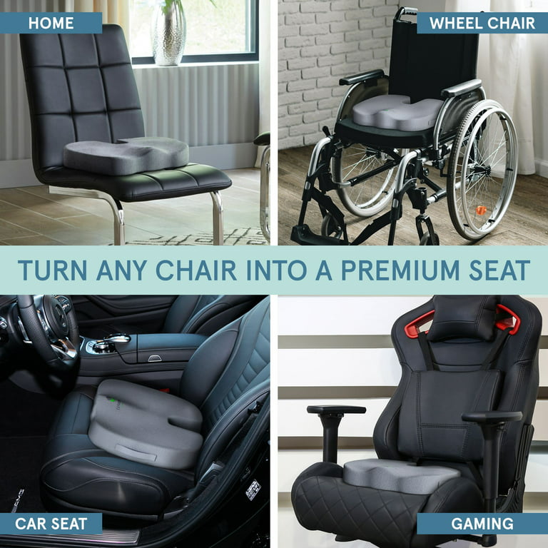 Ergonomic Seat Cushion,Office Chair Cushions, Car Seat Cushion,Pain Relief Chair  Pad, Memory Foam Butt Pillow for Computer Desk, Wheelchair, Driving,School  Supplies 