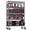 Black, variant on IZEUK 5-Tier Adjustable Wire Shelving Unit with Wheels, Heavy Duty Storage Rack for Garage, 47.2"W x 76.7"H x 17.7"D, Black