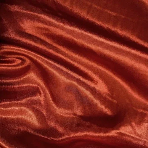 Satin Charmeuse Stretch Bridal Satin Fabric For Wedding By Yard Antique Rust
