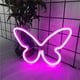 thumbnail image 3 of Mariposa Letrero De Neón Luz 5V Luz De Noche Led Atmósfera Pared Lámpara De Neón Decoración De Arte Para El Hogar Habitación De Los Niños Dormitorio Sala De Juegos Bar Fiesta,Pink Muyoka Hogar, 3 of 6
