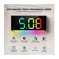 thumbnail image 3 of Reloj Electrónico Digital De Color Led Con Horario De Verano Malubero Negro, 3 of 5