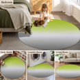 thumbnail image 6 of Green Gray Ombre Large Area Rugs for Bedroom Living Room, Soft Non Slip Carpet Bedside Rug, Modern Gradient Abstract Art Round Floor Cover Kitchen Accent Rug 5' for Dining Room/Office, 6 of 9