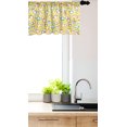 thumbnail image 2 of Ambesonne Pop Culture Window Valance, Grunge Outlined Hearts, 42" x 12", Pastel Yellow Multicolor, 2 of 2