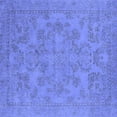 thumbnail image 1 of Ahgly Company Machine Washable Indoor Square Oriental Blue Industrial Area Rugs, 5' Square, 1 of 4