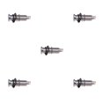 thumbnail image 2 of ZheElen Professional Stereo Output Threaded Output Lightweight 1/4 Inch Input Tube Style Anti-noisy Exquisite Socket Plug Sliver 5Set, 2 of 6