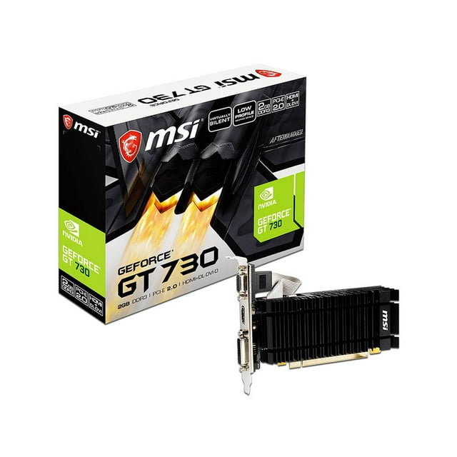 Tarjeta de Video NVIDIA GeForce GT 730 MSI 2GB GDDR3 N730K-2GD3H/LPV1