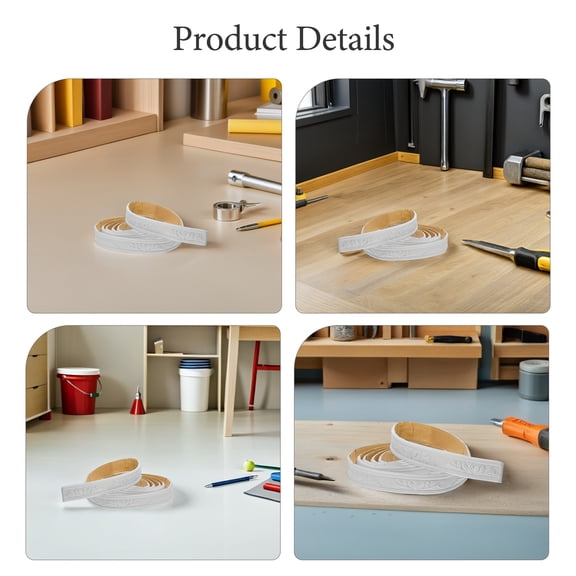 KALLORY White Peel and Stick PVC Wall Border Trim for Decorative Wall and Ceiling Molding, Easy to Install