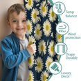 thumbnail image 3 of Blackout Kids Curtains,Darkblue Daisy Flower Yellow Centers Pattern Childrens Insulated Curtains Set Of 2,Bedroom Essentials,Toddler Room Decor 42"x54", 3 of 5