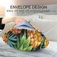 thumbnail image 5 of Tropical Pineapple Satin Pillowcase for Hair and Skin Silk Pillowcase, Standard Size(20x26 inches) - Slip Cooling Satin Pillow Covers with Envelope Closure（398） Home Decor Gifts, 5 of 7