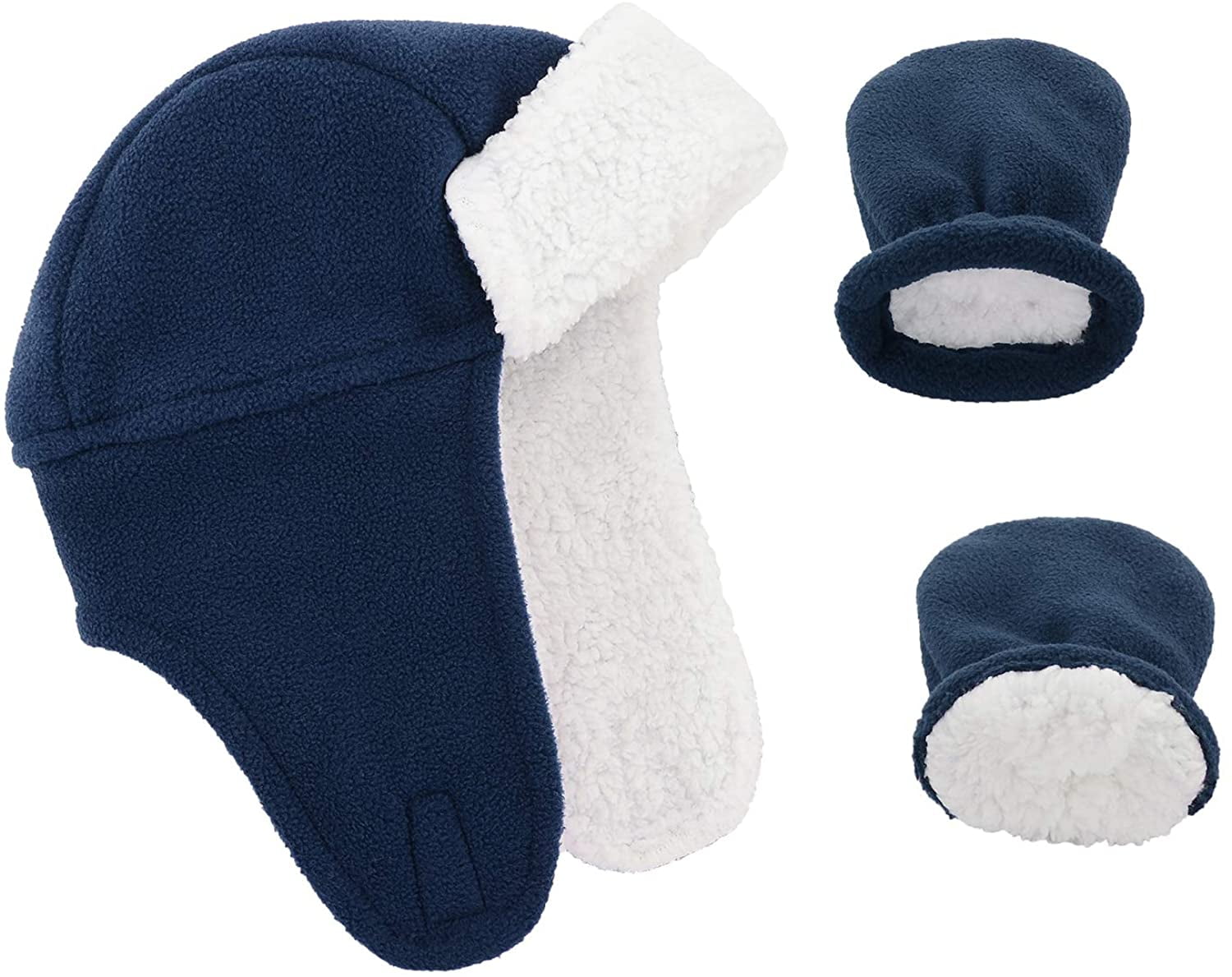 Zando Baby Mittens for Baby Boys Sherpa Lined Fleece Kids Winter Warm Gloves for Baby Boy Girl Unisex 