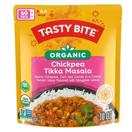 Pack of 6, Tasty Bite Organic Chickpea Tikka Masala, 10 oz