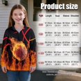 thumbnail image 7 of Uorisanigo Kids Sweatshirt Girls Soft Half Zip Pullover Sweatshirt Oversized Fire Basketball Print Long Sleeve Sweaters No Hood Quarter Zipper Hoodies Fall Spring Outfits Clothes, 7 of 7