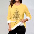 thumbnail image 2 of WEAIXIMIUNG Sweatshirts Femme Arbre de Noël Manches Longues Col Rond Poche Rembourré Pull Chaud, 2 of 5