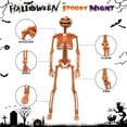 thumbnail image 3 of TETOU 5Pcs Skeleton Hallowe'en Decorations, 14.5" Realistic Plastic Full Body Movable Posable Joints Skeleton for Hallowe'en Party Haunted House Props Indoor Outdoor Decor-2 Orange+3 White, 3 of 7