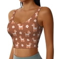 thumbnail image 2 of Xecao Cute Poodle Dog for Sports Bra with Removable Pads, Crop Tank Top Design, Women's Longline Sports Bra - Non-Wired - Medium, 2 of 9