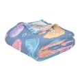 thumbnail image 2 of Camping Blankets Ultralight travel Fluorescent blanket 55*70in Flannel Fabric Ultra-soft Warm and Lightweight Cute Little Mermaids, 2 of 8