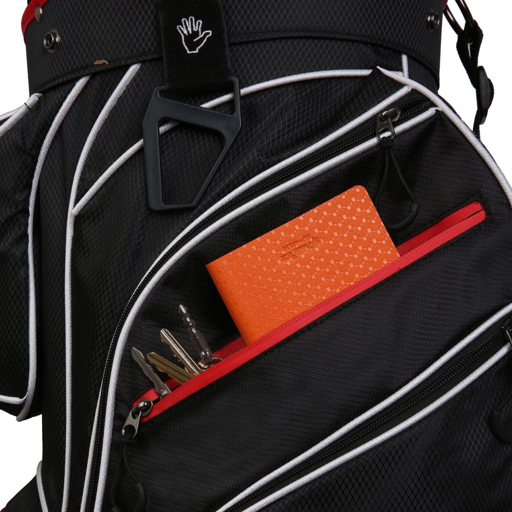 Caddymatic Golf Tour 14-Way Cart Bag - Black/Red