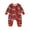 Red, variant on Elippeo Baby Girls Autumn Casual Jumpsuit Long Sleeve Cattle Head/Cow/Cactus Print Oblique Zipper Romper 3 6 12 18 24 Months