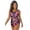 Pink Neon Floral, variant on Swim 365 Women's Plus Size Sarong-Front Swimsuit