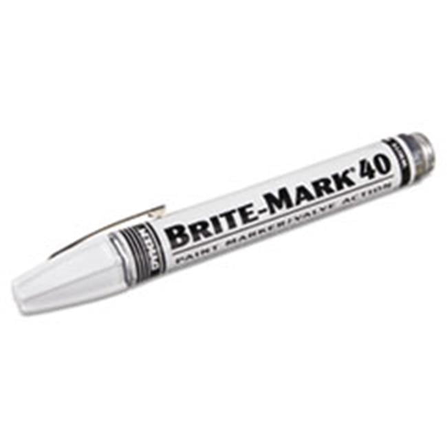 ORS Nasco ITW40008 Brite-Mark Medium Tip 40 Paint Marker, White