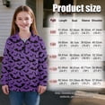 thumbnail image 7 of Uorisanigo Kids Girls Sweatshirt Casual Long Sleeve Shirts Tops Oversized Purple Black Bat Quarter Zip Pullover Sweatshirts Teen Girl School Cropped Pullover Hoodies Fall Fashion, 7 of 7