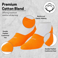 thumbnail image 6 of ODD SOX – Basix Unisex Large No Show Socks – Orange – Soft Cotton Blend Low Profile Fit –, 6 of 6