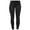 BLACK, variant on FashionMille Women's Solid Ribbed Knit Basic High Waisted Elastic Jersey Capri Length Leggings Pants