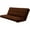 Chocolate Brown, variant on Full-size Suede Fabric Futon Mattress in Navy-Frame Not Included