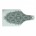 thumbnail image 1 of Mandala Cutting Board, Flower and Leaf Old Ottoman Mandala Chart Life Web Print, Decorative Tempered Glass Cutting and Serving Board, Wine Bottle Shape, Black White, by Ambesonne, 1 of 1