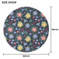 thumbnail image 6 of Pioneer Flower Floral Print Pattern Round Tablecloth 60"x60",Wrinkle Wipeable Table Cloth for Kitchen Dining Room Picnic Patio Party, 6 of 6