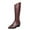 Brown, variant on gakvov Boots For Women Knee High Wide Calf Pointed Toe Thick Mid-Heel High Boots Children'S Knight Boots Plus Size Boots