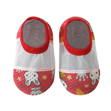 

Aompmsdx Boys Girls Animal Prints Cartoon Socks Toddler Breathable Mesh The Floor Socks Barefoot Socks Non Slip Shoesslippers