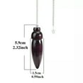 thumbnail image 3 of QQTDFG Amulet Natural Wooden Pendulum Wooden Round Cone Pattern-B-7 Chakra Chain, 3 of 9