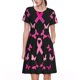 thumbnail image 1 of Easygdp Breast Cancer para Vestido Transpirable de Mujer, Vestido Suelto de Manga Corta con Pliegues y Bolsillos para el Verano, 1 of 6