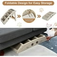 thumbnail image 3 of Foldable Pet Stairs, 4Tier Dog Stairs, Cat Stairs with Felt Mat, Pet Stairs for Cats, Dogs up to 60 kg, NonSlip Cat Ramp for Bed, Car, Sofa (Beige), 3 of 5