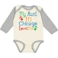 thumbnail image 3 of Inktastic My Aunt in Chicago Loves Me Boys or Girls Long Sleeve Baby Bodysuit, 3 of 5
